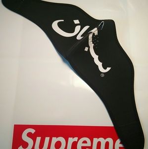 Supreme Arabic Logo Neoprene Facemask - Black